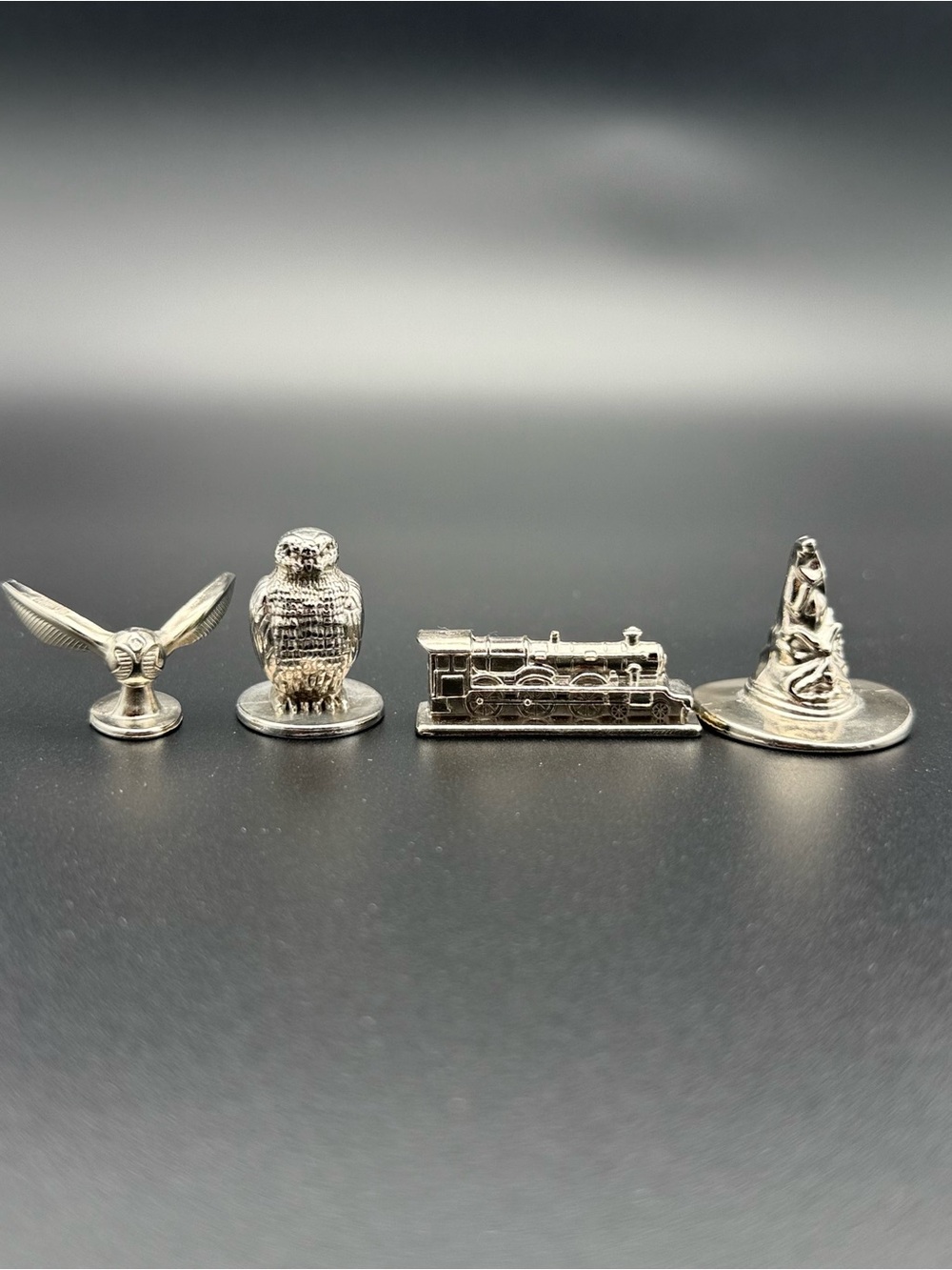 Harry Potter Silver Game Tokens Set - Owl, Train, Wings, Wizard Hat